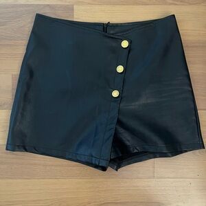 Shein faux leather skort